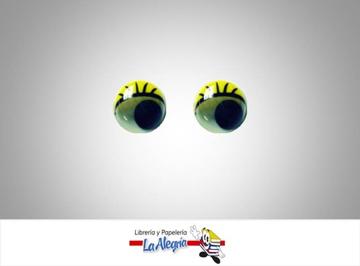 [OJO003P002] OJO LOCO REDONDO PESTANA10MM AMARILLO UN MARCA S/M   