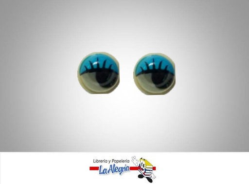 [OJO003P004] OJO LOCO REDONDO PESTANA 10MM AZUL UND MARCA S/M   