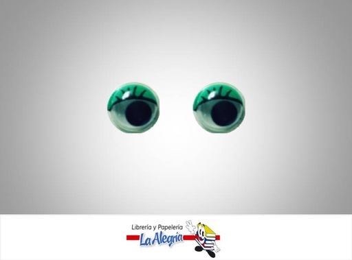 [OJO003P066] OJO LOCO REDONDO PESTANA 10MM VERDE UND MARCA S/M   