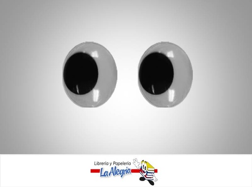 [OJO006] OJO LOCO REDONDO 20MM NEGRO UND MARCA S/M   