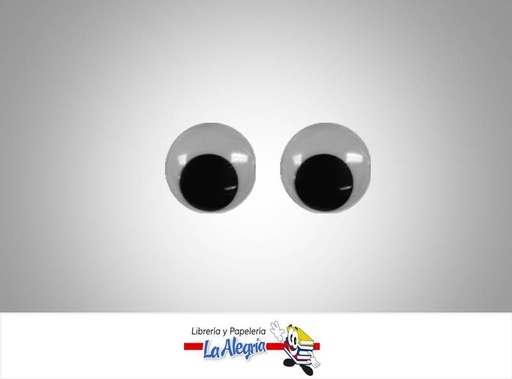 [OJO007] OJO LOCO REDONDO 22MM NEGRO UND MARCA S/M   