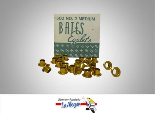 [OR22] OJETE N-2 DORADO 500 UND MARCA BATES EYELETS   