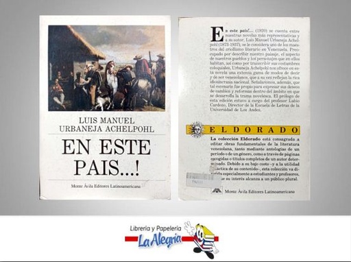 [PAIS01] EN ESTE PAIS TEMATICA NOVELAS AUTOR URBANEJA, LUIS EDITORIAL PANAPO