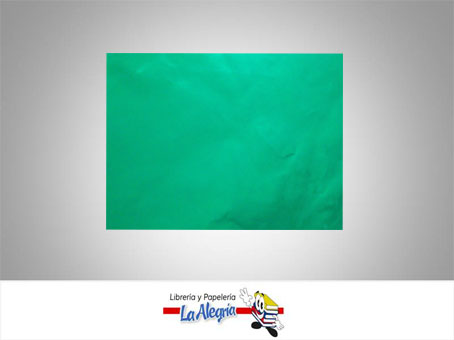 [PAPEL17] PAPEL DE REGALO METAL 66X50 CM VERDE UND MARCA S/M   