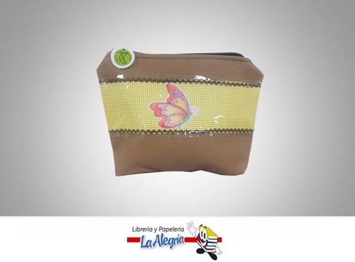[PC0034] PORTACOSMETI S/CUERO 19,5X14CM MARIPOSA MARCA ADRIESDESIGN   