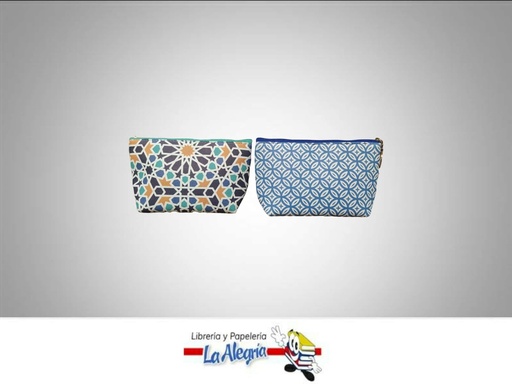 [PC004] PORTA COSMETICO S/CUERO 15,5X12 CM ESTAM    
