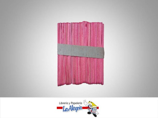 [PC04] PALETA MADERA 130X10XMM ROJO 50UND MARCA S/M   