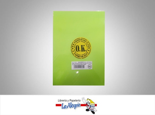 [PCART04] PAPEL CARTA CAL 20/75GR VERDE MANZANA UND MARCA OK