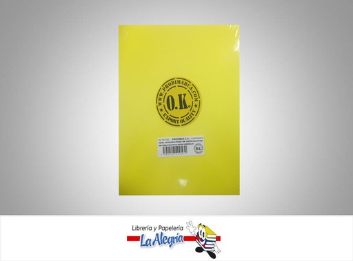 [PCART05] PAPEL CARTA CAL 20/75GR AMARILLO NEON UND MARCA OK