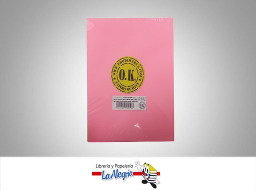 [PCART07] PAPEL CARTA CAL 20/75GR ROSADO NEON UND MARCA OK