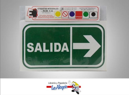 [PDV023] SENAL SALIDA DERECHA 13,5X18,5CM MARCA ETINCA   