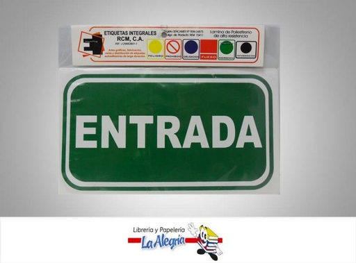 [PDV029] SENAL ENTRADA 13,5X18,5CM MARCA ETINCA   
