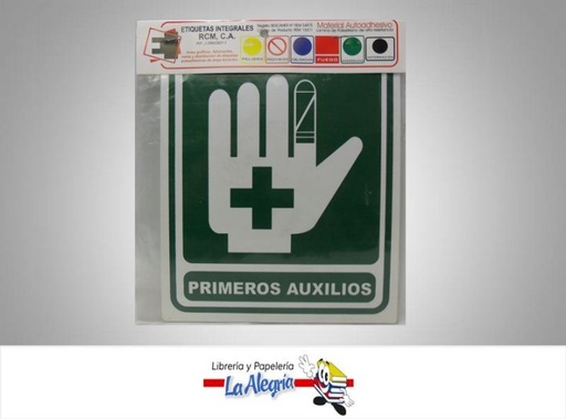[PDV04] SENAL PRIMEROS AUXILIOS 21X18CM MARCA ETINCA   
