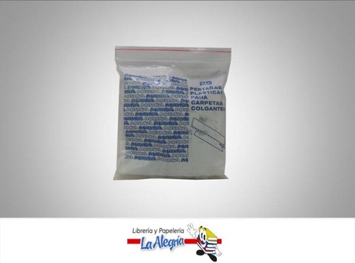 [PEST02] PESTANA PLASTICA P/CARPETA 25UND MARCA MAYKA   