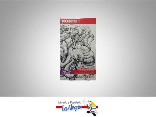 [PH038] PAPEL HECTOGRAFICO TATTOO  21.5X36.8 CM UND MARCA KORES
