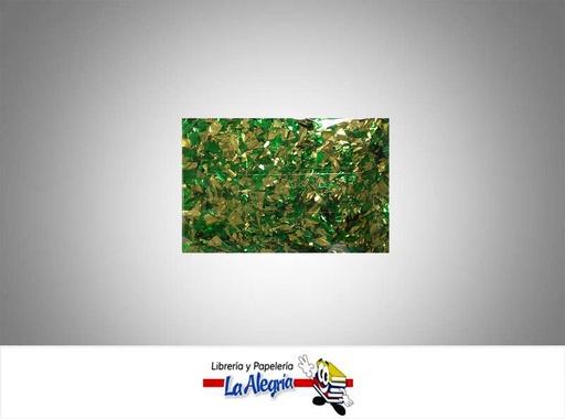 [PPL071] CONFETTI GLITTER 6DEDAL VERDE GRAMA UND MARCA S/M   