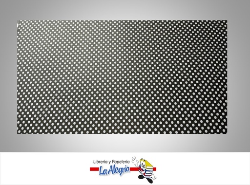 [PRP037] PAPEL DE REGALO PUNTOS 66X46 CM BLANCO/NEGRO REY UND MARCA PAPURRI