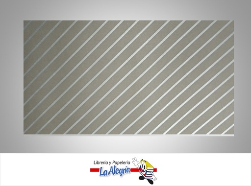 [PRP043] PAPEL DE REGALO LINEAS TRANSVERSALES 66X46 CM PLATA/GRIS UND MARCA PAPURRI