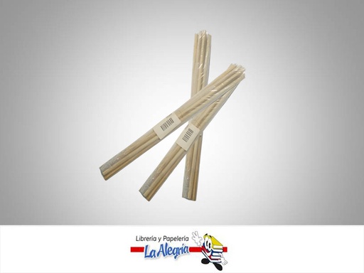 [PSP002] PALITO MADERA 190X3MM NATURAL C/P 12UND MARCA S/M   