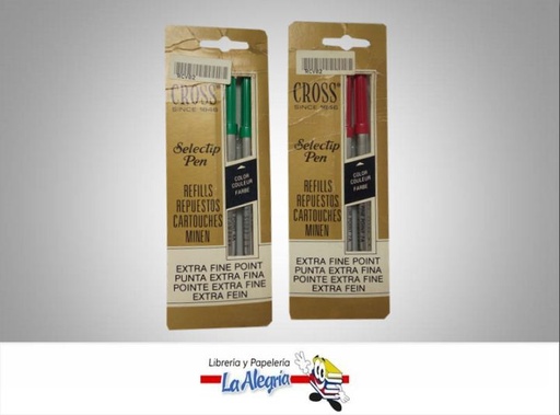 [RCV02] REPUESTOS CROSS T/MARCADOR ROJO/VERDE MARCA CROSS   