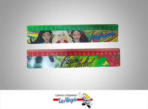 [REGLAC] REGLA DE CARTON 20CM INFANTIL UND MARCA S/M   