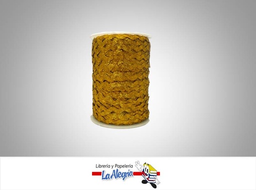 [RIK7204022] CINTA ZIG ZAG 05MM DORADO X METRO MARCA S/M