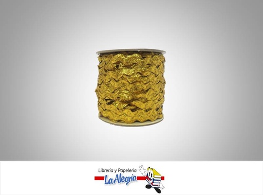 [RIK7206022] CINTA ZIG ZAG 07MM DORADO XMETRO MARCA S/M   