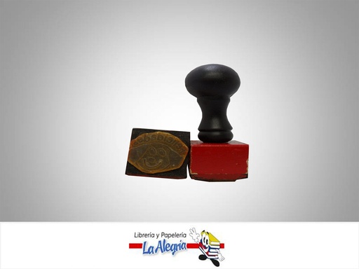 [S008] SELLO DE MADERA FELICIDADES MARCA S/M   