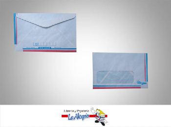 [S08VB] SOBRE AEREO CV 16,3X9,3CM BLANCO UND MARCA SM