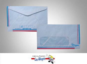 [S11AV] SOBRE AEREO C/V 23,5X10,1CM BLANCO UND MARCA S/M   