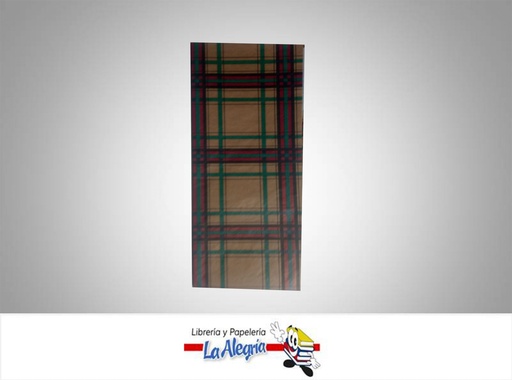 [SEDAX2] PAPEL SEDA 50X70 CM CUAD/FRANJ MARRON PL MARCA S/M   