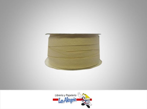 [SES12MM015] CINTA SESGO 12MM BEIGE/CREMA XMETRO MARCA S/M   