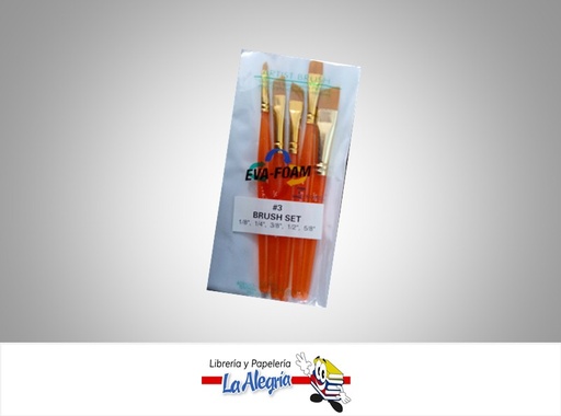[SETPIN3] PINCEL SET EVA FOAM BRUSH 3 MARCA EVA FOAM   