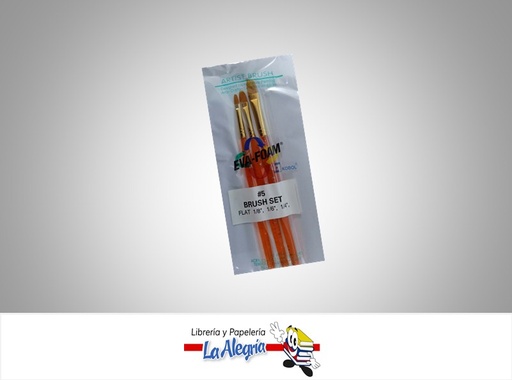 [SETPIN5] PINCEL SET EVA FOAM BRUSH 5 MARCA EVA FOAM   
