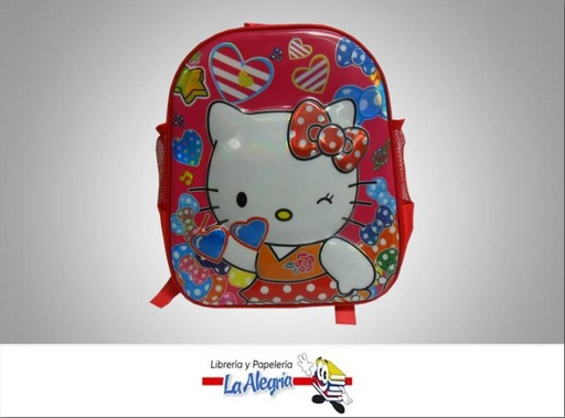 [SM1215] MORRAL ESCOLAR HELLO KITTY 4D MARCA LULUFA   