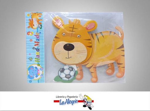 [ST2-02] FIGURA C/RELIEVE ESCARCHADO TIGRE MARCA HAND MADE   