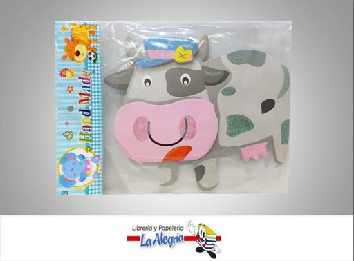 [ST2-05] FIGURA C/RELIEVE ESCARCHADO VACA MARCA HAND MADE   
