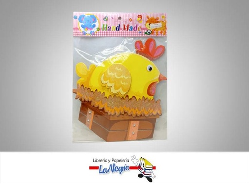 [ST5-04] FIGURA C/RELIEVE ESCARCHADO GALLINA MARCA HAND MADE   