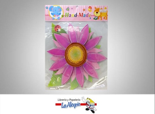[ST8-01] FIGURA C/RELIEVE ESCARCHADO FLOR MORADA MARCA HAND MADE   