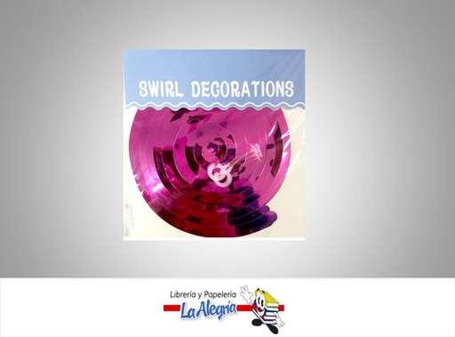 [SWIRLS025] REMOLINO SWIRLS DECORATIVO FUCSIA UND MARCA SM