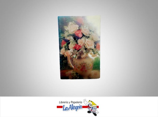 [TJ2001] TARJETA DE REGALO 6,5X10 CM FLORES UND MARCA S/M   