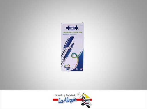 [TRIONGRIP09] BOLIGRAFO TRIANGULAR 1.0MM AZUL UND MARCA OFIMAK