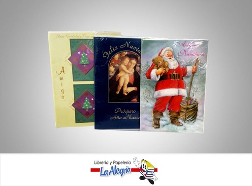 [TRNV01] TARJETA DE REGALO 17X22,8 NAVIDAD MARCA S/M   