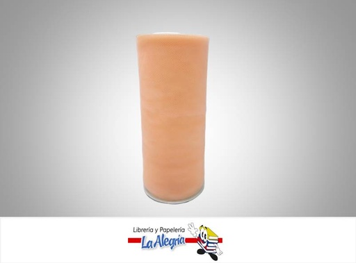 [TUL100063] CINTA TUL 15CM SALMON XMETRO MARCA S/M   