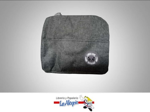 [WEYOUNG01] LONCHERA TERMICA 23X20CM GRIS MARCA BRIVILAS