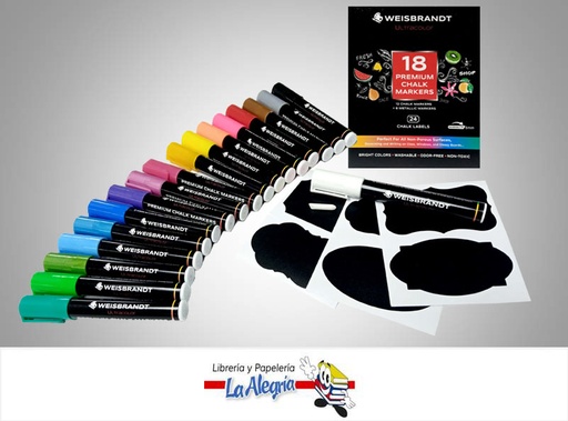 [X002QNELGT] MARCADOR D/TIZA SET 24 COLOR MARCA WEISBRANDT   