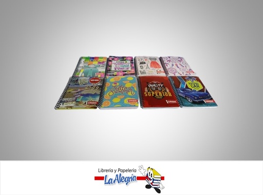 [7598874012012] LIBRETA ESPIRAL 6 MATERIAS 1 LINEA 138 HOJAS MARCA CRISVI