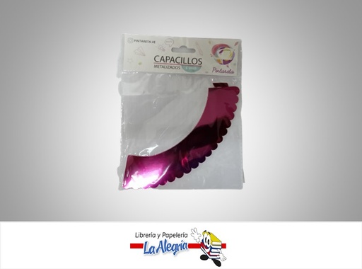 [CAPMET025] CAPACILLO METALIZADO 15 CM FUCSIA PAQ 6 UND MARCA PINTARETA