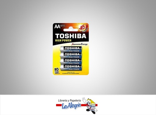 [4904530592737] PILA ALCALINA AA 1,5V BLISTER 4 UND MARCA TOSHIBA