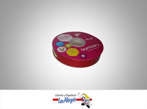 [CM15MM051] CINTA REGALO METALIZADA 15MM ROJO X METRO MARCA BAMBARY